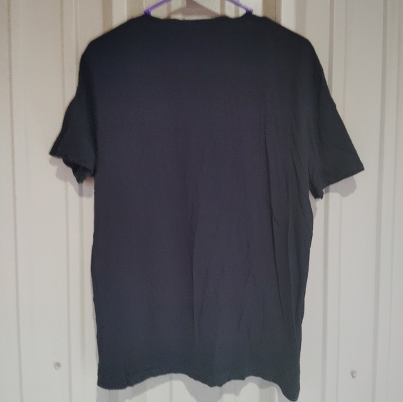Men's Polo Ralph Lauren Black V Neck T Shirt Size Medium Preppy - Picture 2 of 2